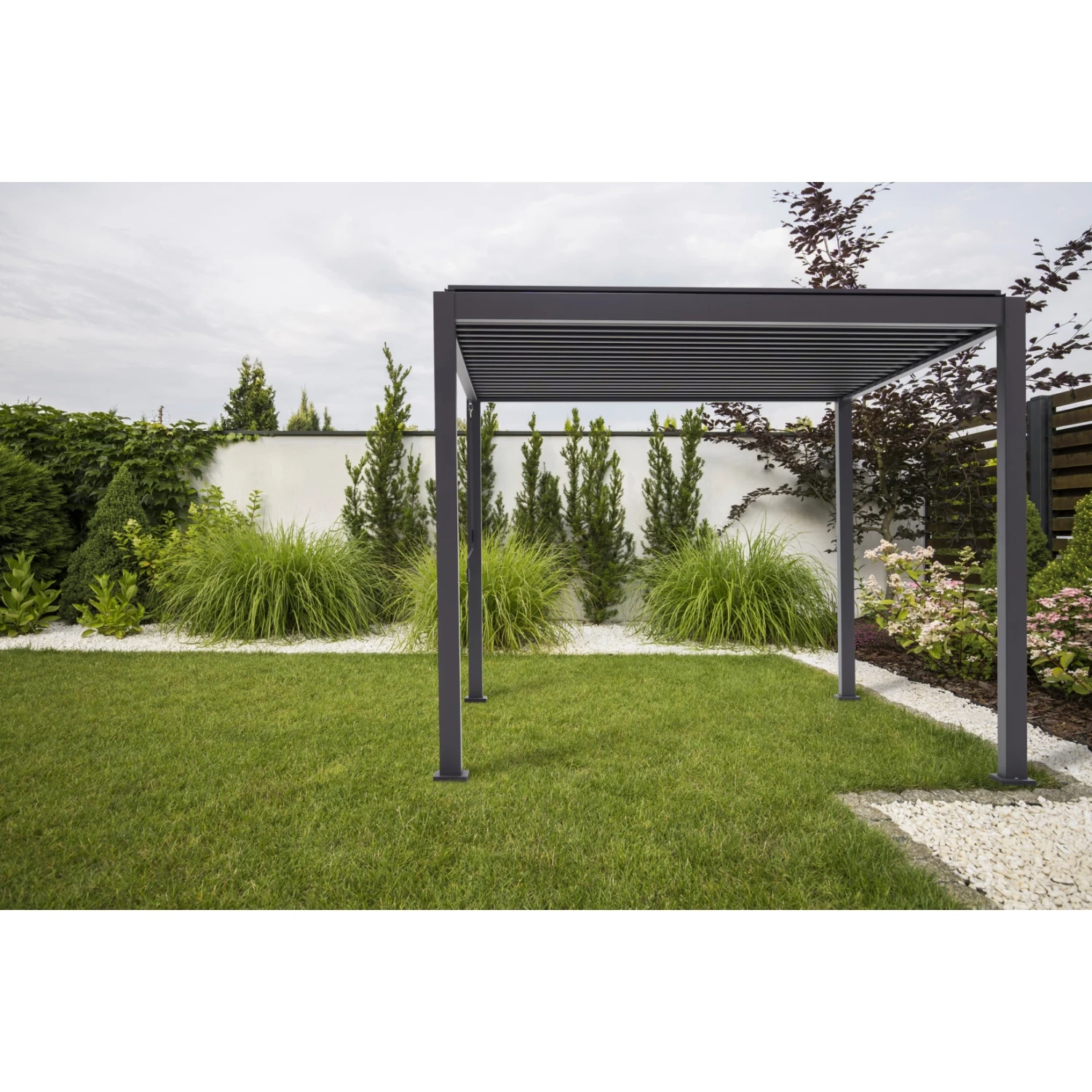 Mirador Pavillon Mit Verstellbaren Lamellen Schwarz 3,00 X 3,00 X 2,40 M 1 Mirador Pavillon Mit Verstellbaren Lamellen Schwarz 3,00 X 3,00 X 2,40 M