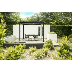 Mirador Pavillon Mit Verstellbaren Lamellen Schwarz 3,00 X 3,00 X 2,40 M 9 Mirador Pavillon Mit Verstellbaren Lamellen Schwarz 3,00 X 3,00 X 2,40 M -OUTSUNNY Verkäufe 2191969000 prod 004