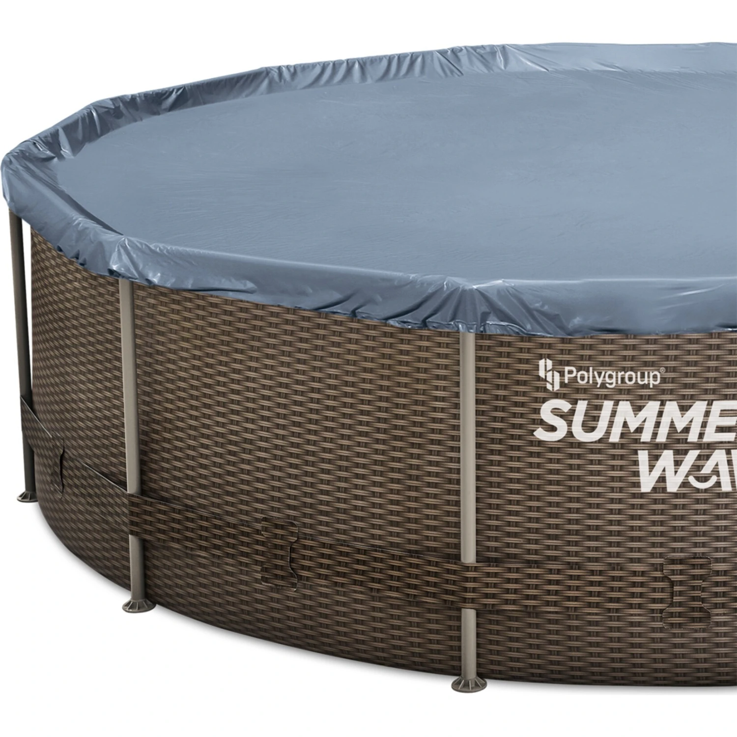 Summer Waves Active Frame Ø366x91 Cm Rattan Braun 1 Summer Waves Active Frame Ø366x91 Cm Rattan Braun