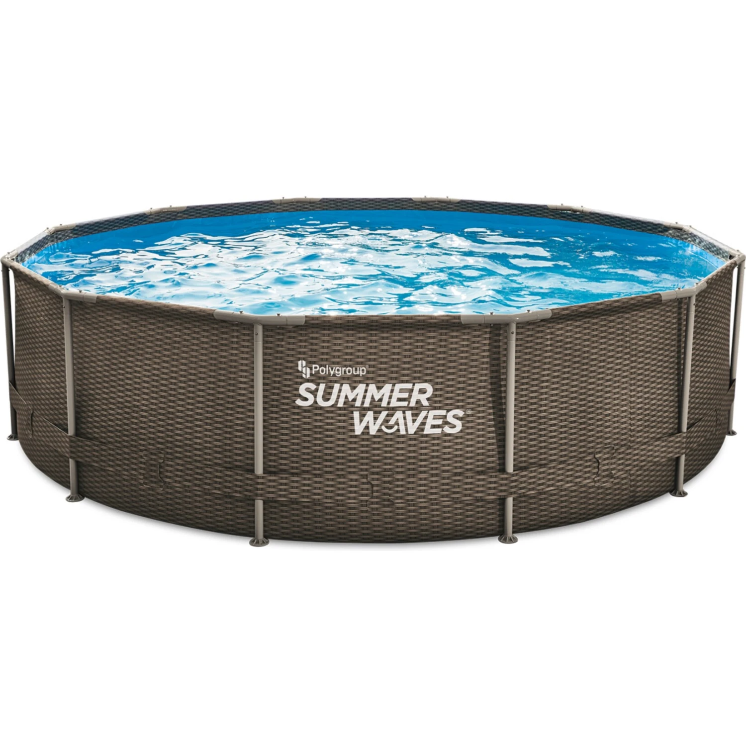 Summer Waves Active Frame Ø366x91 Cm Rattan Braun 2 Summer Waves Active Frame Ø366x91 Cm Rattan Braun – Bild 2