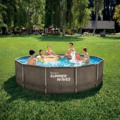 Summer Waves Active Frame Ø366x91 Cm Rattan Braun 8 Summer Waves Active Frame Ø366x91 Cm Rattan Braun -OUTSUNNY Verkäufe 2194860000 prod 003