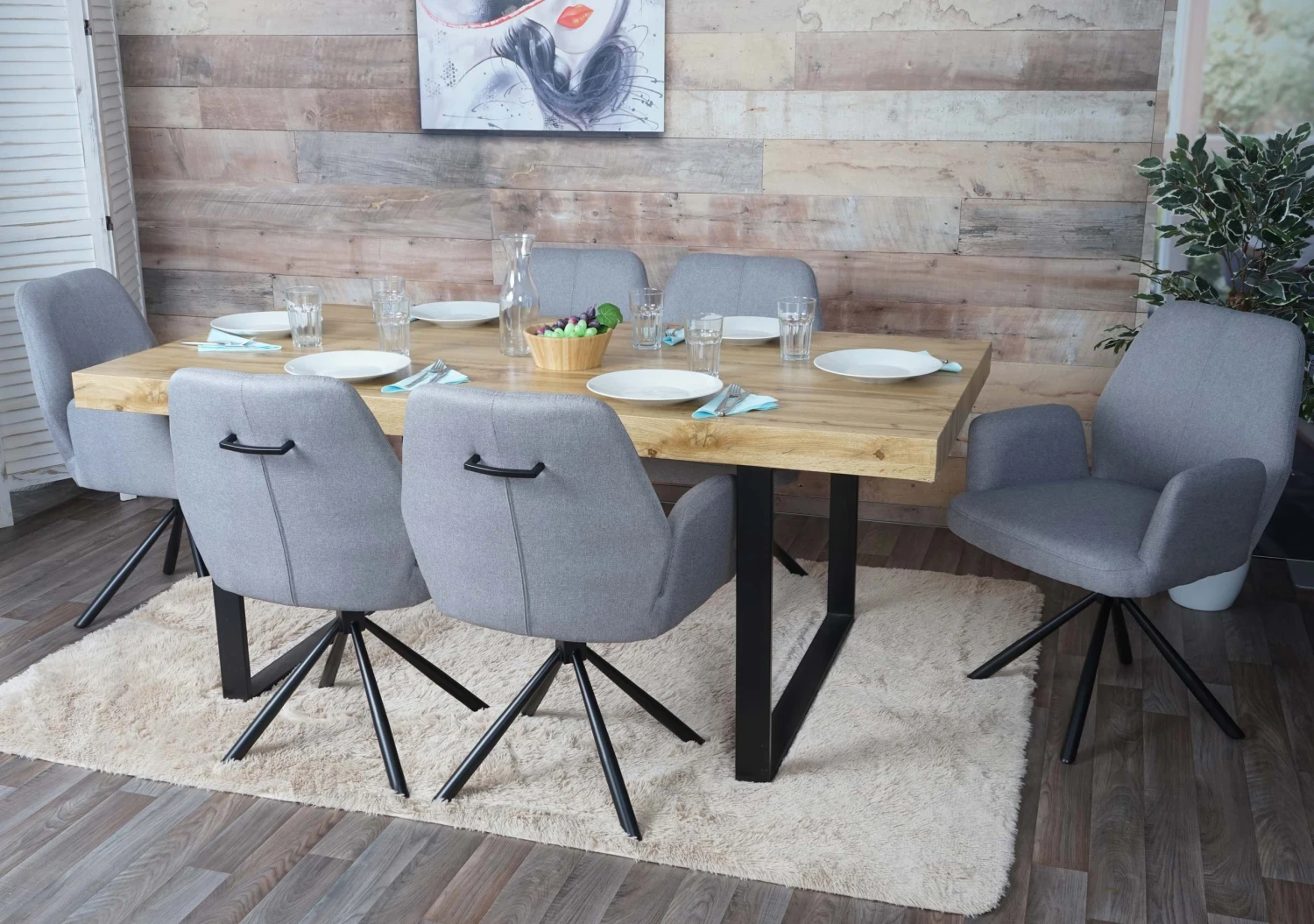 6er-Set Esszimmerstuhl MCW-H71, Küchenstuhl Lehnstuhl Stuhl, Drehbar Auto-Position Stoff/Textil Stahl ~ Hellgrau 1 6er-Set Esszimmerstuhl MCW-H71, Küchenstuhl Lehnstuhl Stuhl, Drehbar Auto-Position Stoff/Textil Stahl ~ Hellgrau