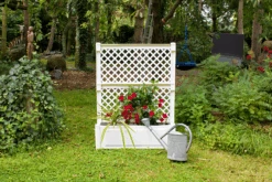 Pflanzkasten Groß 100 Cm Mit Zentralspalier, Weiß