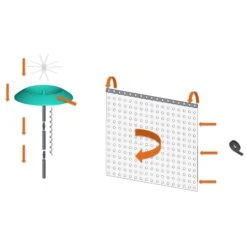 Pflanzhilfe Tomatenhut 2er Set Mit Schutzfolie -OUTSUNNY Verkäufe 2199014000 prod 005