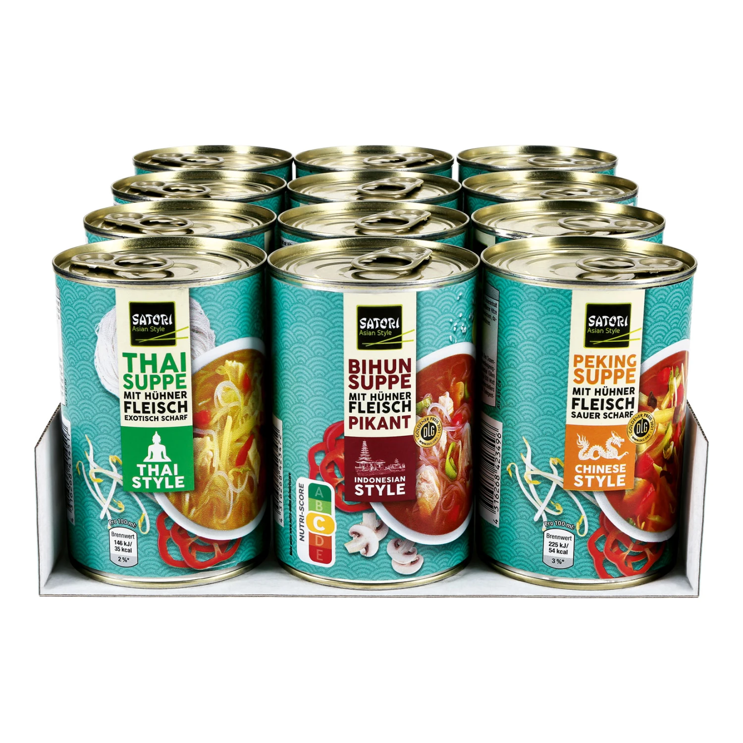 Satori Asia Suppe 400 Ml, Verschiedene Sorten, 12er Pack 1 Satori Asia Suppe 400 Ml, Verschiedene Sorten, 12er Pack