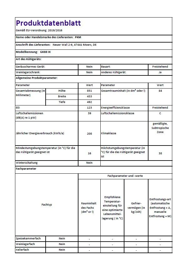 PKM Kühl-Gefrierkombination GK88 IX 3 PKM Kühl-Gefrierkombination GK88 IX – Bild 3
