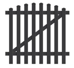 Zauntür Oberbogen 125,8cm X 180cm | Anthrazit