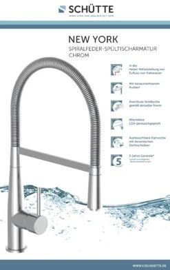 SCHÜTTE Küchenarmatur NEW YORK Mit Geschirrbrause Chrom -OUTSUNNY Verkäufe 2217500000 prod 005