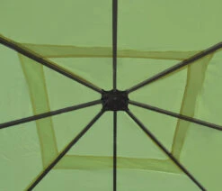 Pergola Calpe, Garten Pavillon, Stabiles 7cm-Gestell Mit Seitenwand ~ Grün 4x4m -OUTSUNNY Verkäufe 2218642000 prod 003