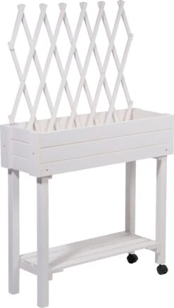 Rollbares Hochbeet Mit Rankhilfe, Tischbeet Für Terrasse & Balkon | Versch. Farben -OUTSUNNY Verkäufe 2224371001 prod 003