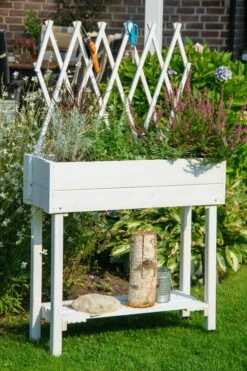 Rollbares Hochbeet Mit Rankhilfe, Tischbeet Für Terrasse & Balkon | Versch. Farben -OUTSUNNY Verkäufe 2224371001 prod 006