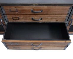 Wohnzimmer-Set MCW-F91, TV-Rack Kommode Highboard Hochschrank, Industrial Tanne Holz Metall, Braun-schwarz -OUTSUNNY Verkäufe 2226983000 prod 003