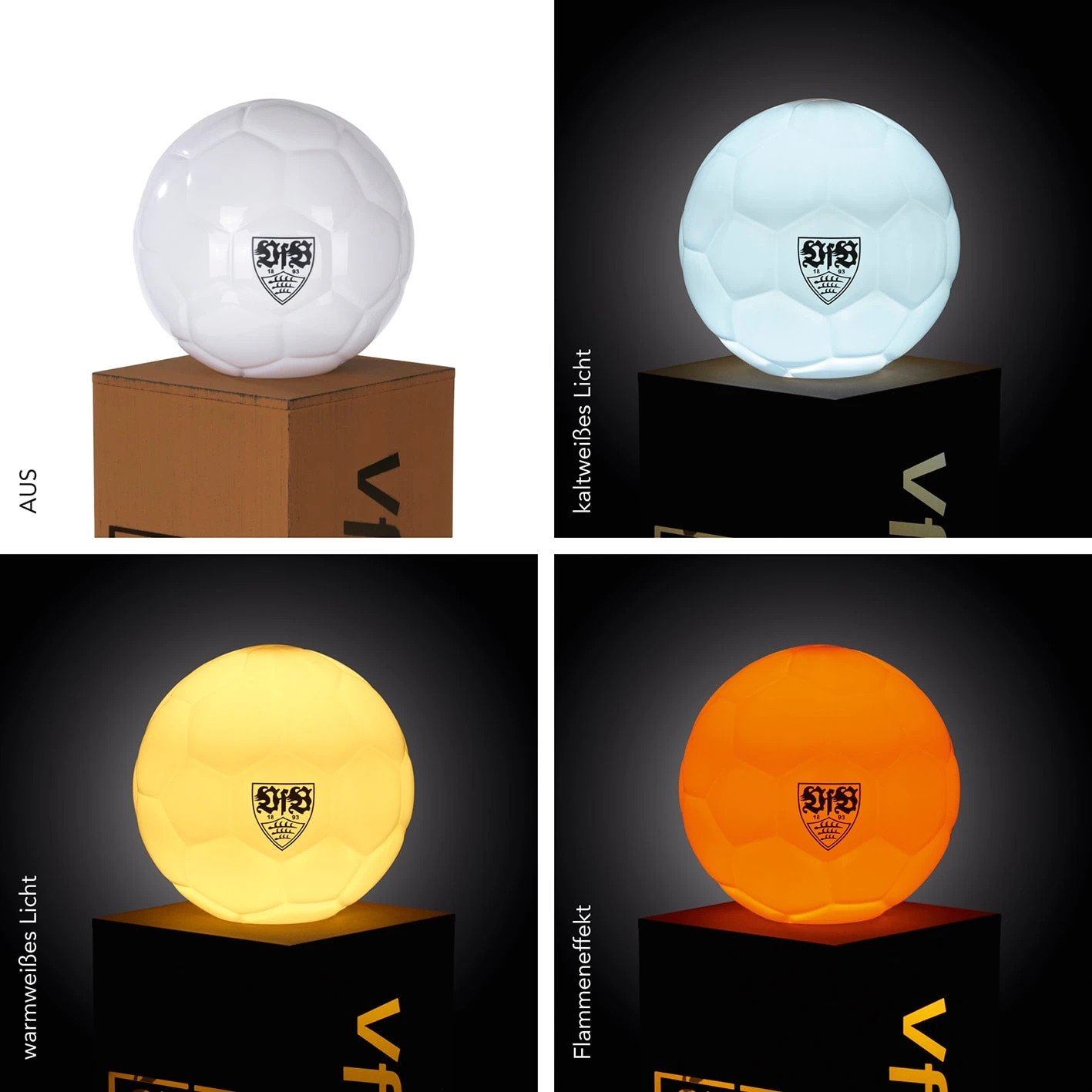 VFB LED-Dekosäule Rost-Optik 84cm 3V Braun Mit Leuchtkugel In Fußball-Optik 4 VFB LED-Dekosäule Rost-Optik 84cm 3V Braun Mit Leuchtkugel In Fußball-Optik – Bild 4