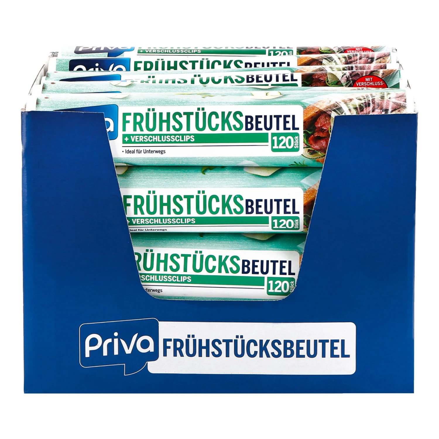 Priva Frühstücksbeutel 120 Stück, 24er Pack 1 Priva Frühstücksbeutel 120 Stück, 24er Pack