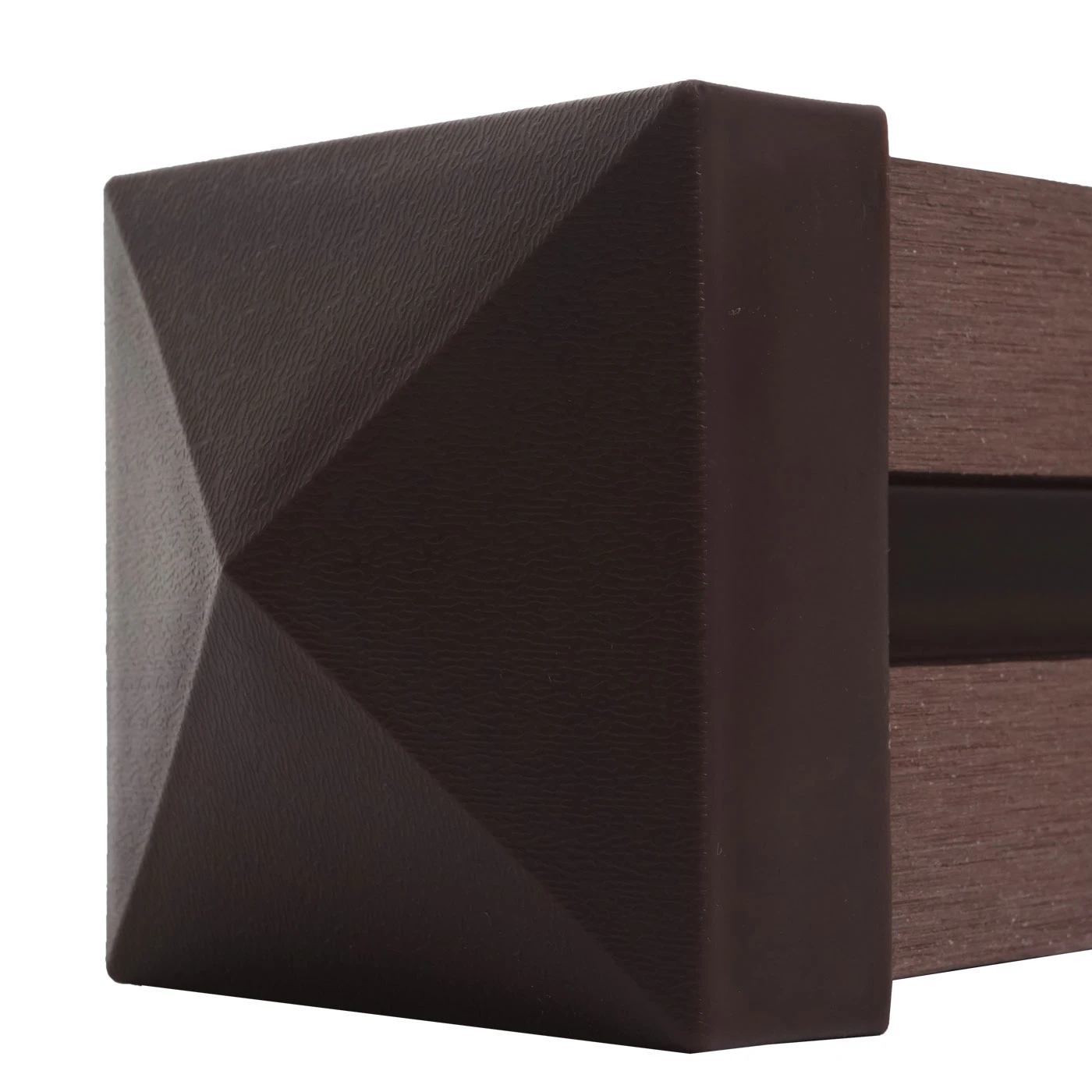 WPC-Pfosten Savoie-WPC-Zaun, Pfeiler Pfahl, Stecksystem ~ 98cm, Braun 5 WPC-Pfosten Savoie-WPC-Zaun, Pfeiler Pfahl, Stecksystem ~ 98cm, Braun – Bild 5