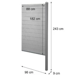 WPC-Sichtschutz Savoie, Windschutz Zaun, WPC-Pfosten Zum Einbetonieren ~ Erweiterungselement Schmal, 98cm Braun 8 WPC-Sichtschutz Savoie, Windschutz Zaun, WPC-Pfosten Zum Einbetonieren ~ Erweiterungselement Schmal, 98cm Braun -OUTSUNNY Verkäufe 2236266006 prod 003