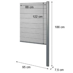 WPC-Sichtschutz Savoie, Zaun Windschutz, Alu-Pfosten Zum Einbetonieren ~ Erweiterungselement Schmal, 95cm Braun 8 WPC-Sichtschutz Savoie, Zaun Windschutz, Alu-Pfosten Zum Einbetonieren ~ Erweiterungselement Schmal, 95cm Braun -OUTSUNNY Verkäufe 2236276002 prod 003