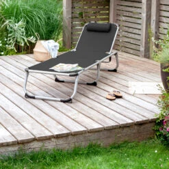 Park Alley Sonnenliege Mit Kissen PA-5227, Schwarz, Versch. Farben -OUTSUNNY Verkäufe 2236800000 prod 005