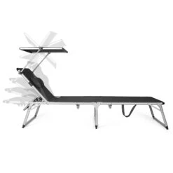 Park Alley Sonnenliege Deluxe PA-5272, Schwarz, Versch. Farben -OUTSUNNY Verkäufe 2236801000 prod 004