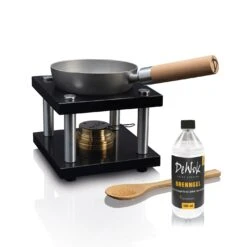 DeWok Mobile Wok Set´s Edelstahl/schwarz Inkl. Brenngel Versch. Ausführungen