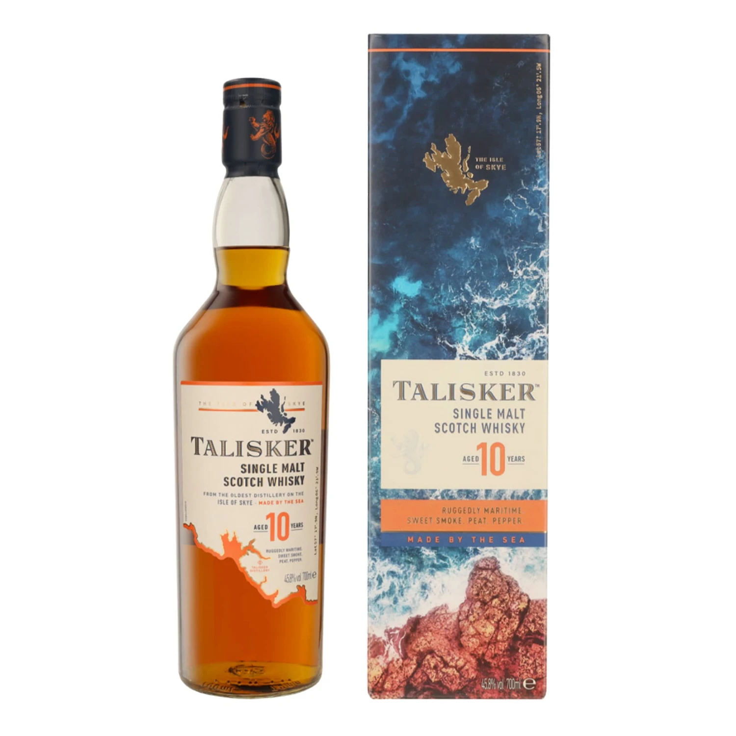 Talisker 10 Jahre Single Malt Scotch Whisky 45,8 % Vol 0,7 Liter 1 Talisker 10 Jahre Single Malt Scotch Whisky 45,8 % Vol 0,7 Liter