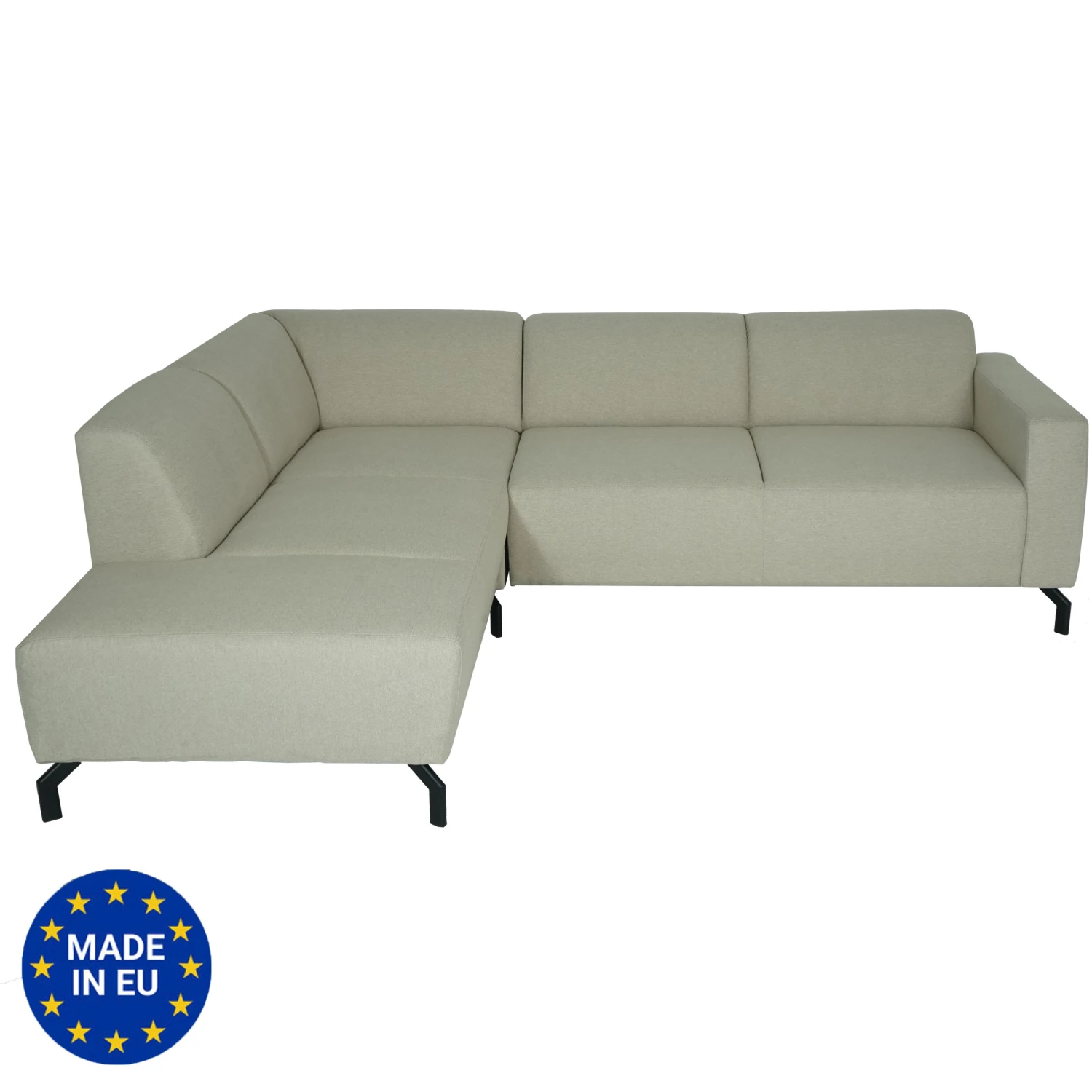 Ecksofa MCW-J60, Couch Sofa Mit Ottomane Links, Made In EU, Wasserabweisend ~ Stoff/Textil Sand-braun 1 Ecksofa MCW-J60, Couch Sofa Mit Ottomane Links, Made In EU, Wasserabweisend ~ Stoff/Textil Sand-braun