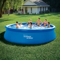 Summer Waves Rundpool Ø457x107 Cm Blau -OUTSUNNY Verkäufe 2276893000 prod 006