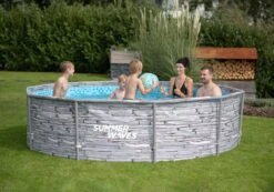 Summer Waves Active Frame Ø305x76 Cm Stein Grau 11 Summer Waves Active Frame Ø305x76 Cm Stein Grau -OUTSUNNY Verkäufe 2276898000 prod 006