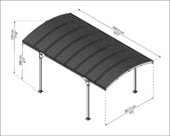 Palram Carport Atlas 5000 Inkl. Befestigungskit -OUTSUNNY Verkäufe 2282125000 prod 006