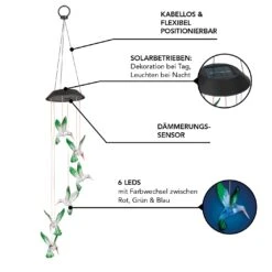 MAXXMEE Solar-Windspiel Kolibri LED 1,2V Grün/rot 8 MAXXMEE Solar-Windspiel Kolibri LED 1,2V Grün/rot -OUTSUNNY Verkäufe 2284851000 prod 003