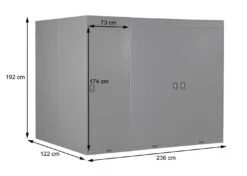 3er-Fahrradgarage MCW-H66, Fahrradbox Gerätehaus Fahrradunterstand, Abschließbar Metall ~ Hellgrau 8 3er-Fahrradgarage MCW-H66, Fahrradbox Gerätehaus Fahrradunterstand, Abschließbar Metall ~ Hellgrau -OUTSUNNY Verkäufe 2308450002 prod 003