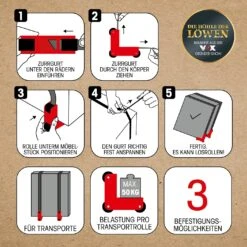 Rollyzberg Transportrollen 2er-Set Inkl. 2 Gurte Versch. Farben -OUTSUNNY Verkäufe 2323501000 prod 003