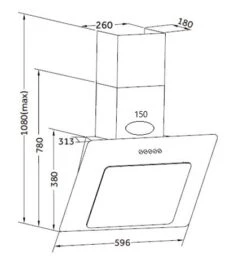 PKM Dunstabzugshaube 9039XW, 3022m³,LED Kopffreihaube Weiß 60 Cm -OUTSUNNY Verkäufe 2342986000 prod 003