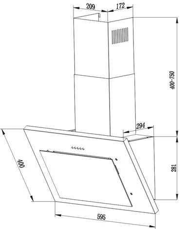 PKM Dunstabzugshaube S28-60 BWPY 2 PKM Dunstabzugshaube S28-60 BWPY – Bild 2