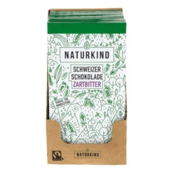 NATURKIND Bio Fairtrade Tafelschokolade Zartbitter 100 G, 12er Pack