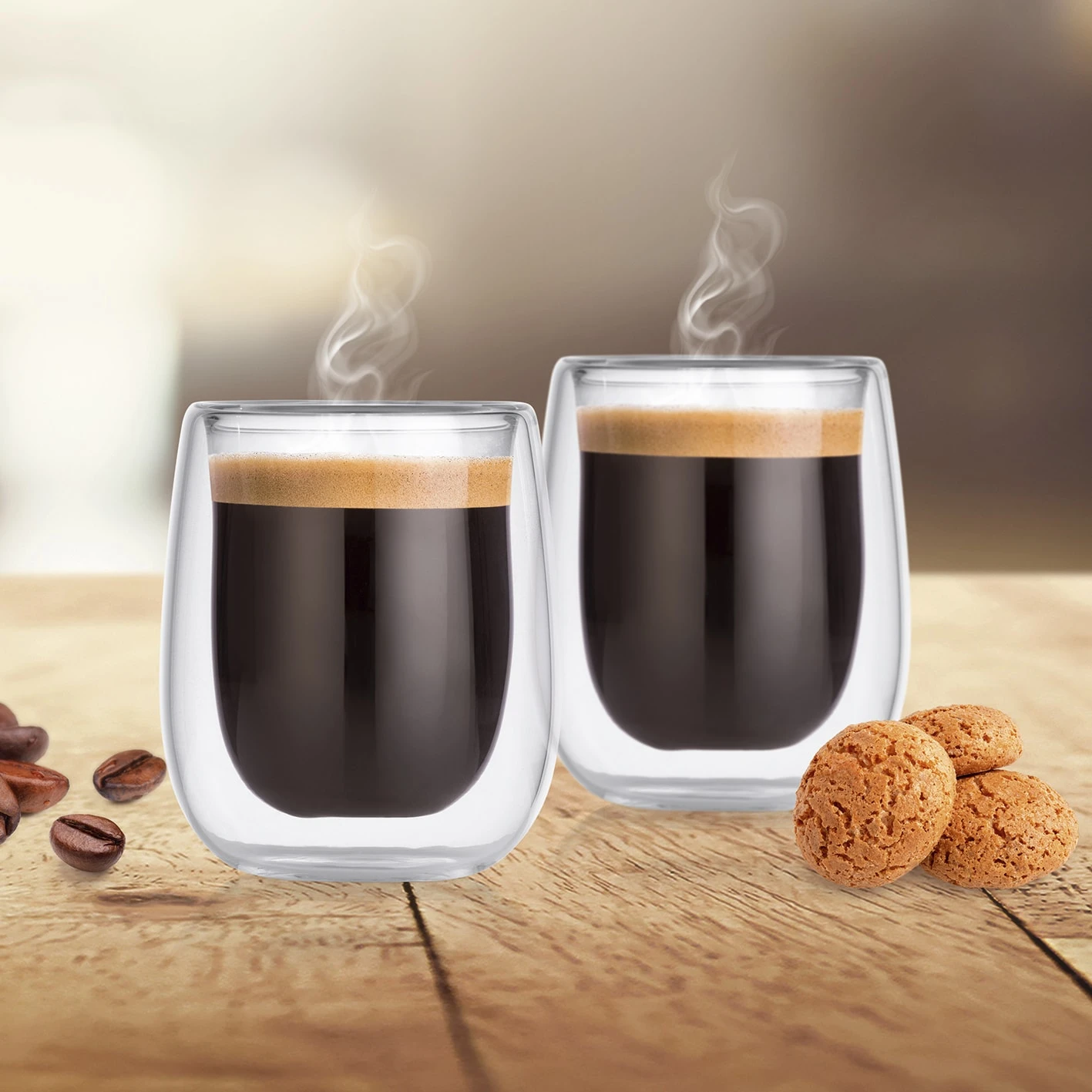 GOURMETmaxx Thermoglas Espresso 4er-Set 80ml Transparent 5 GOURMETmaxx Thermoglas Espresso 4er-Set 80ml Transparent – Bild 5