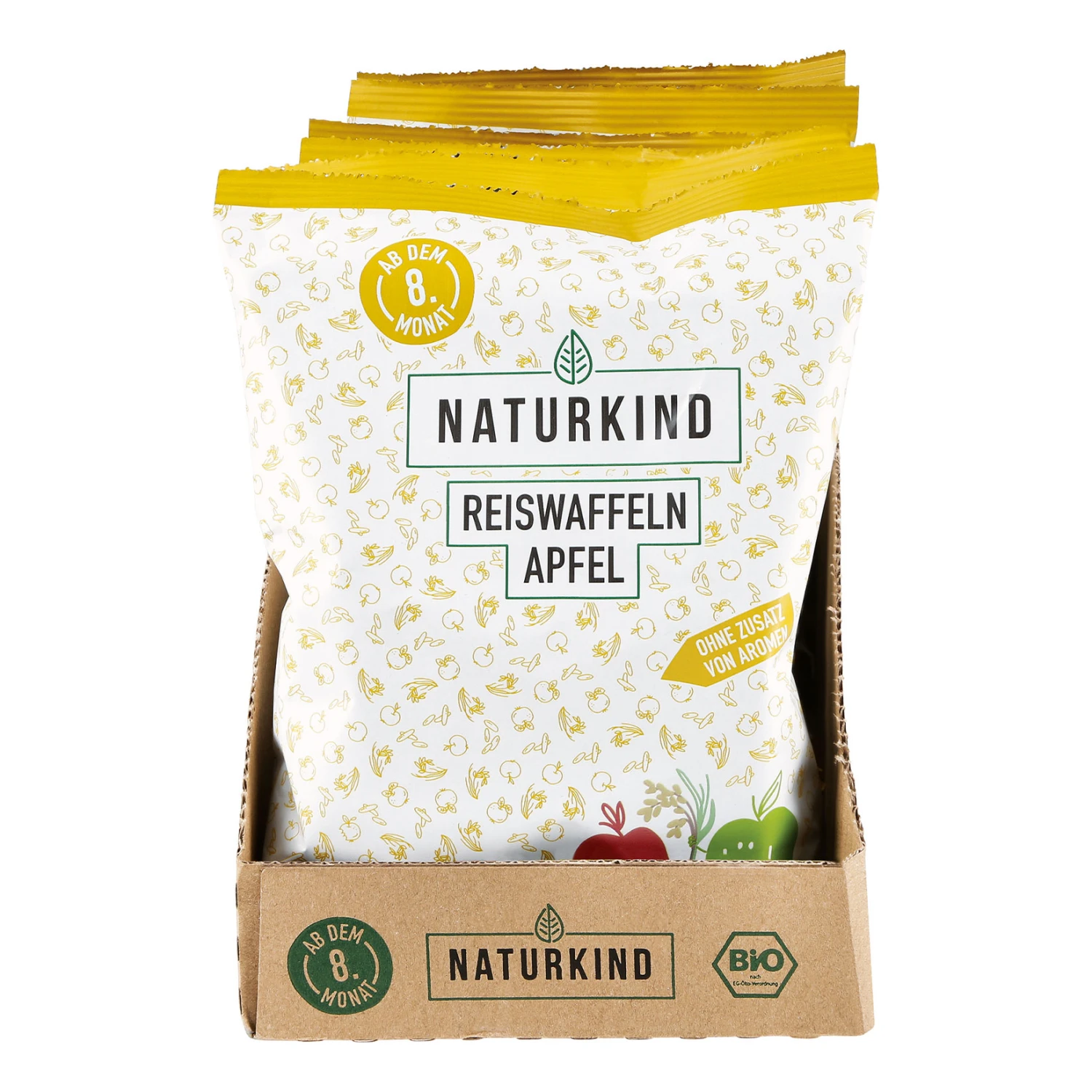 NATURKIND Bio Mini Reiswaffeln Apfel 35 G, 7er Pack 1 NATURKIND Bio Mini Reiswaffeln Apfel 35 G, 7er Pack