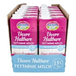 Sachsenmilch Unsere H-Milch 1,5 % 1 Liter, 12er Pack