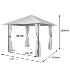 Pergola MCW-J63, Garten Pavillon Terrassenüberdachung Mit Seitenwand, 3x3m ~ Creme-beige 9 Pergola MCW-J63, Garten Pavillon Terrassenüberdachung Mit Seitenwand, 3x3m ~ Creme-beige -OUTSUNNY Verkäufe 2354124000 prod 004