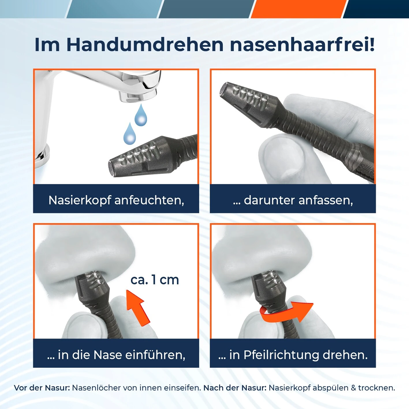 Silkslide Nasenhaartrimmer 8cm Anthrazit 2 Silkslide Nasenhaartrimmer 8cm Anthrazit – Bild 2