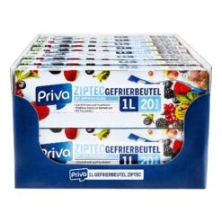 Priva Gefrier-Allzweckbeutel Ziptec 20 X 1 Liter, 16er Pack
