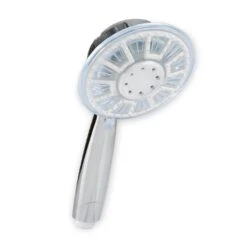 EASYmaxx Duschkopf LED 12,5cm Chromfarben Mit Duschzeit-Indikator