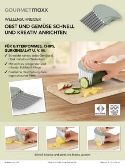 GOURMETmaxx Wellenschneider Grün 11 GOURMETmaxx Wellenschneider Grün -OUTSUNNY Verkäufe 2440391000 prod 006