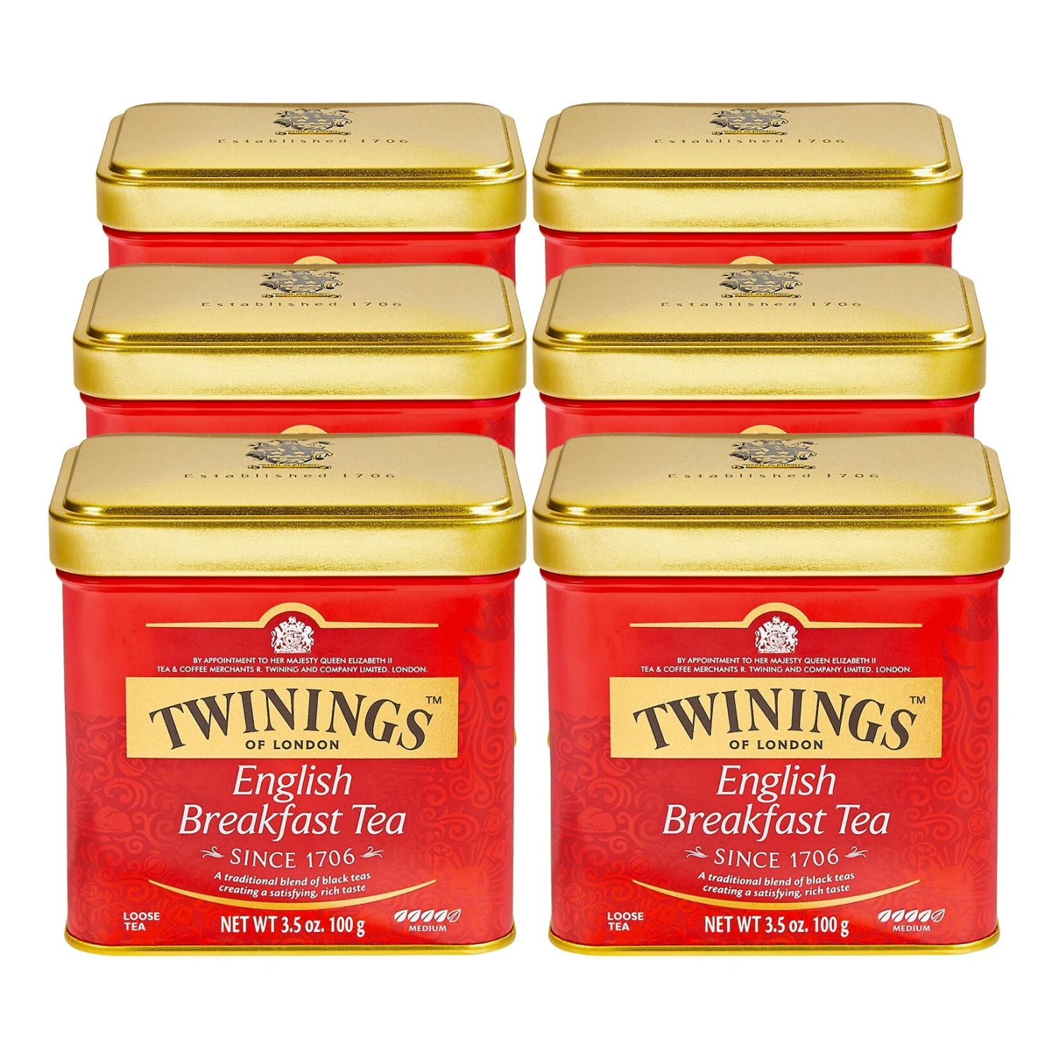 Twinings English Breakfast Tee 100 G, 6er Pack 1 Twinings English Breakfast Tee 100 G, 6er Pack