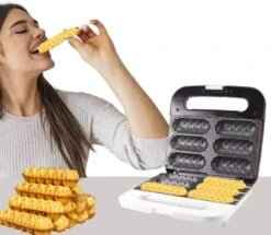 Beper P101CUD100 Waffeleisen Für Waffel Am Spiess In Rot Antihaftbeschichtet Für 6 Waffeln -OUTSUNNY Verkäufe 2457886000 prod 006