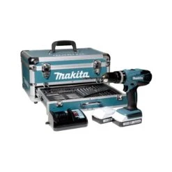 Makita HP457DWEX4 18V Schlagbohrschrauber Inkl. 2x 1,5Ah, Im Transportkoffer Mit Zubehör