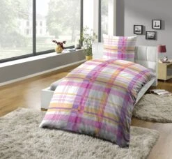 Bettwäsche Microfaser Satin NG -versch. Ausführungen-Karo