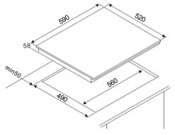 Respekta Rahmenloses Induktionskochfeld KM4295I-28 -OUTSUNNY Verkäufe 2481406000 prod 003