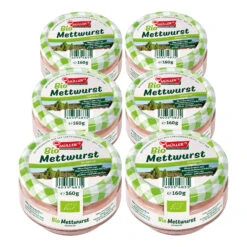 Müller's Bio Mettwurst 160 G, 6er Pack