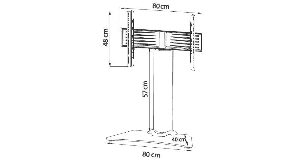 VCM Universal TV VESA Standfuß Aufsatz Erhöhung Alu Fernseh Ständer Glas WindoxaMaxi 4 VCM Universal TV VESA Standfuß Aufsatz Erhöhung Alu Fernseh Ständer Glas WindoxaMaxi – Bild 4